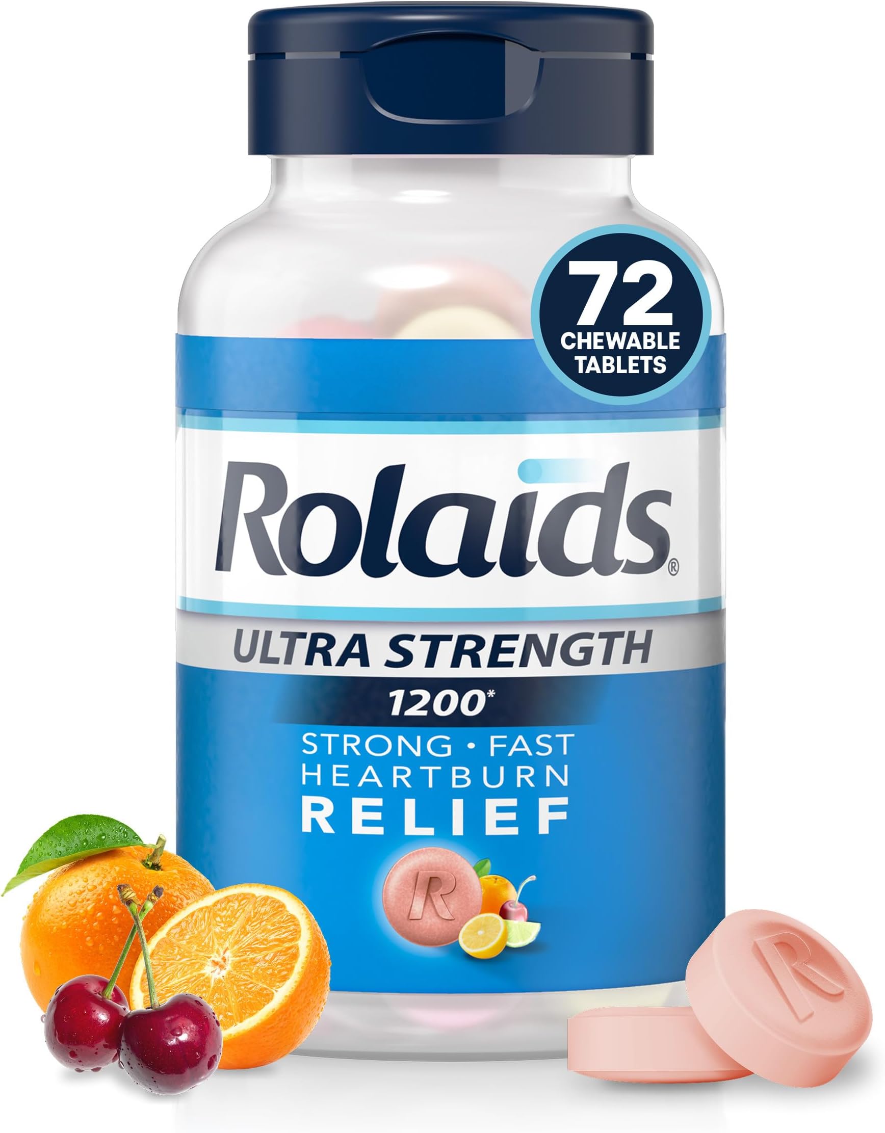 Antacid Calcium & Magnesium Supplement Ultra Strength Tablets, Fruit 72 ea