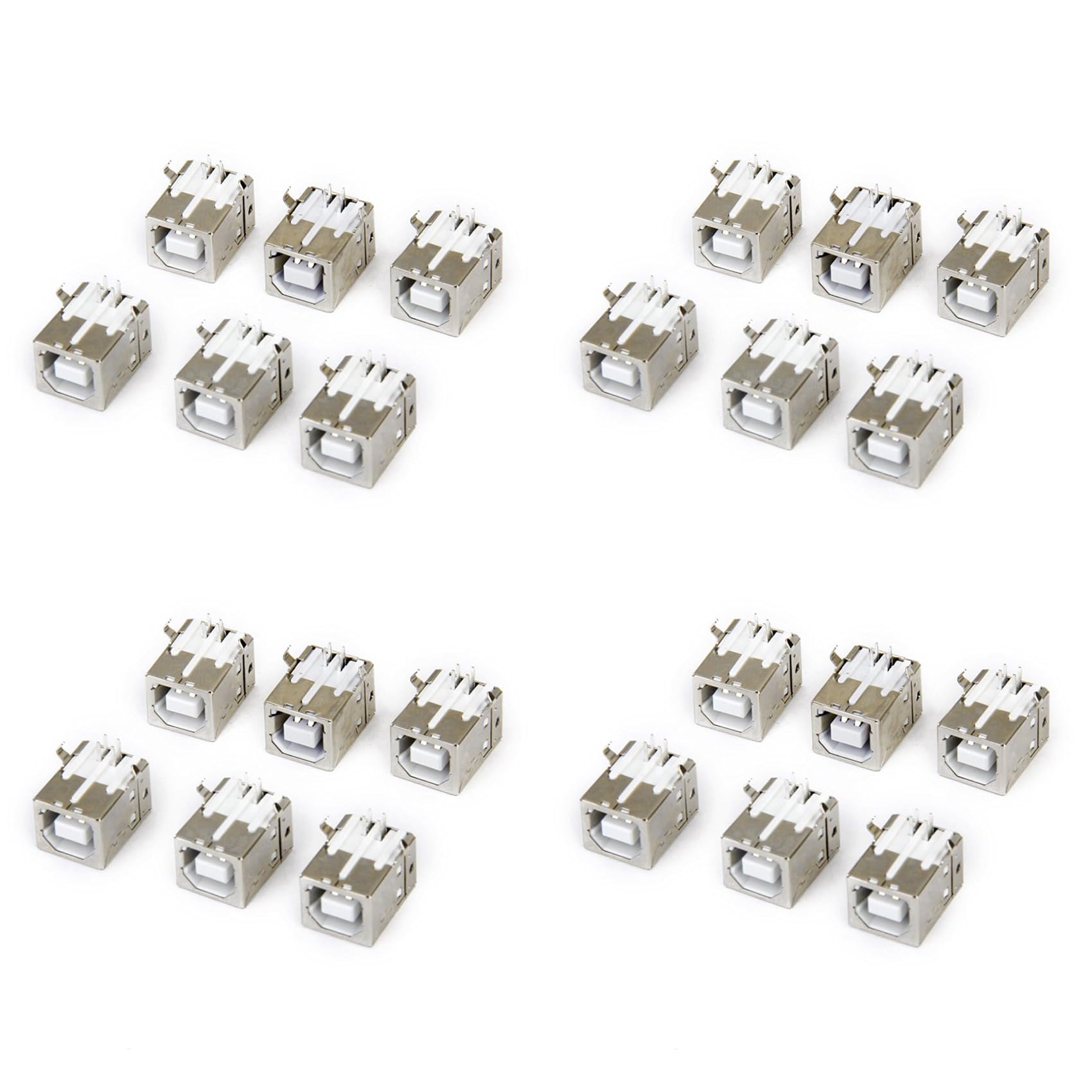 Jnchdghwa Women's As Shown Lot Of 24Pcs Replacement Usb Connector Socket Type B Right Angle