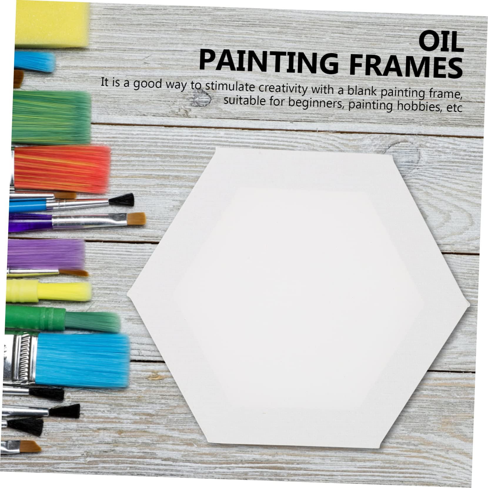 NUOBESTY 3pezzi Tela Per Pittura Bianca Pannelli in Tela Per Pittura Olio Telaio Cornici Per Per Studenti e Appassionati