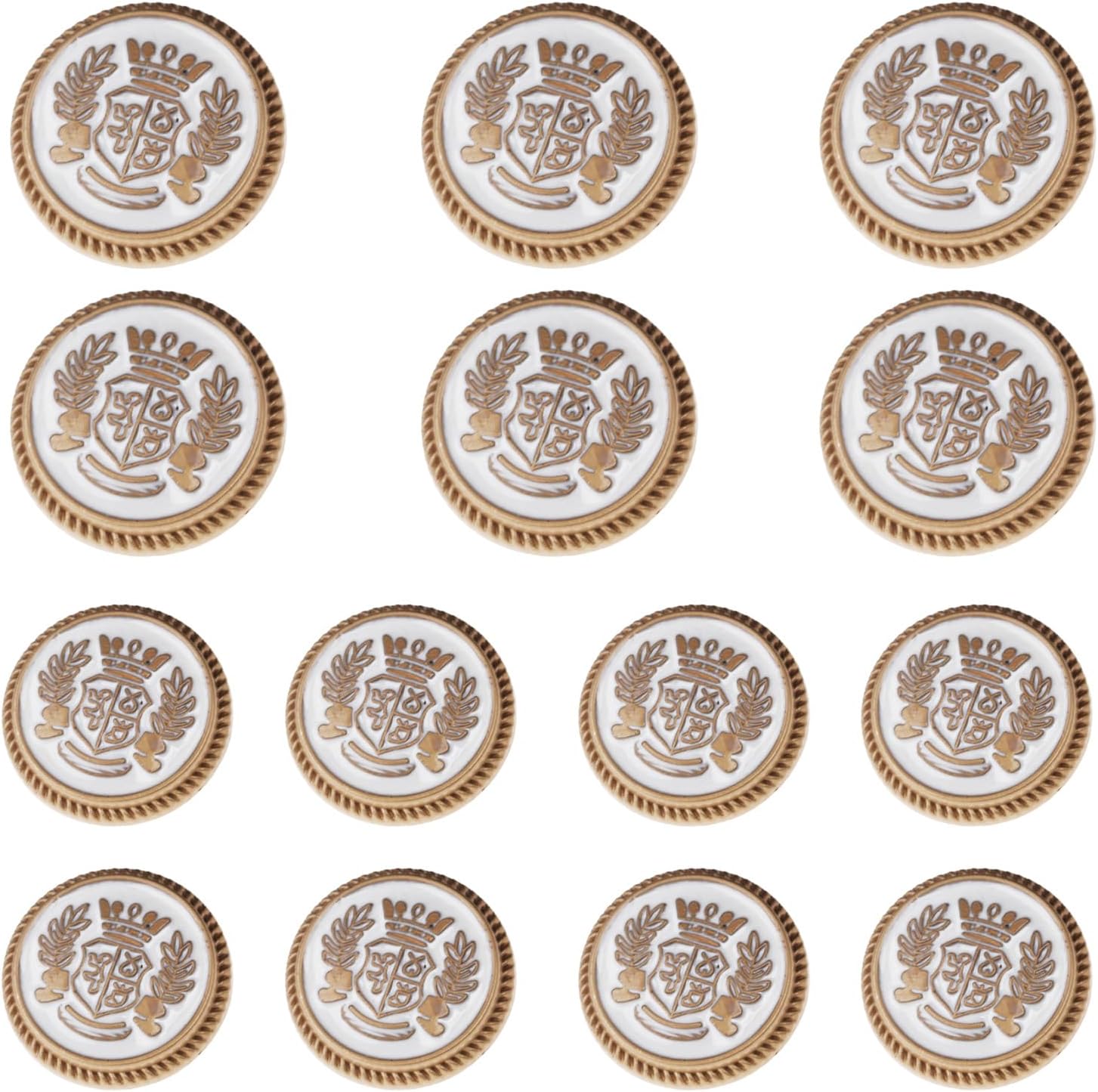 14 Pieces Gold Metal Blazer Button Set 23mm 18mm Blazer Buttons Men Metal Suit Buttons for Men Gold Buttons for Blazer,Suits,Sport Coat,Uniform,Jacket