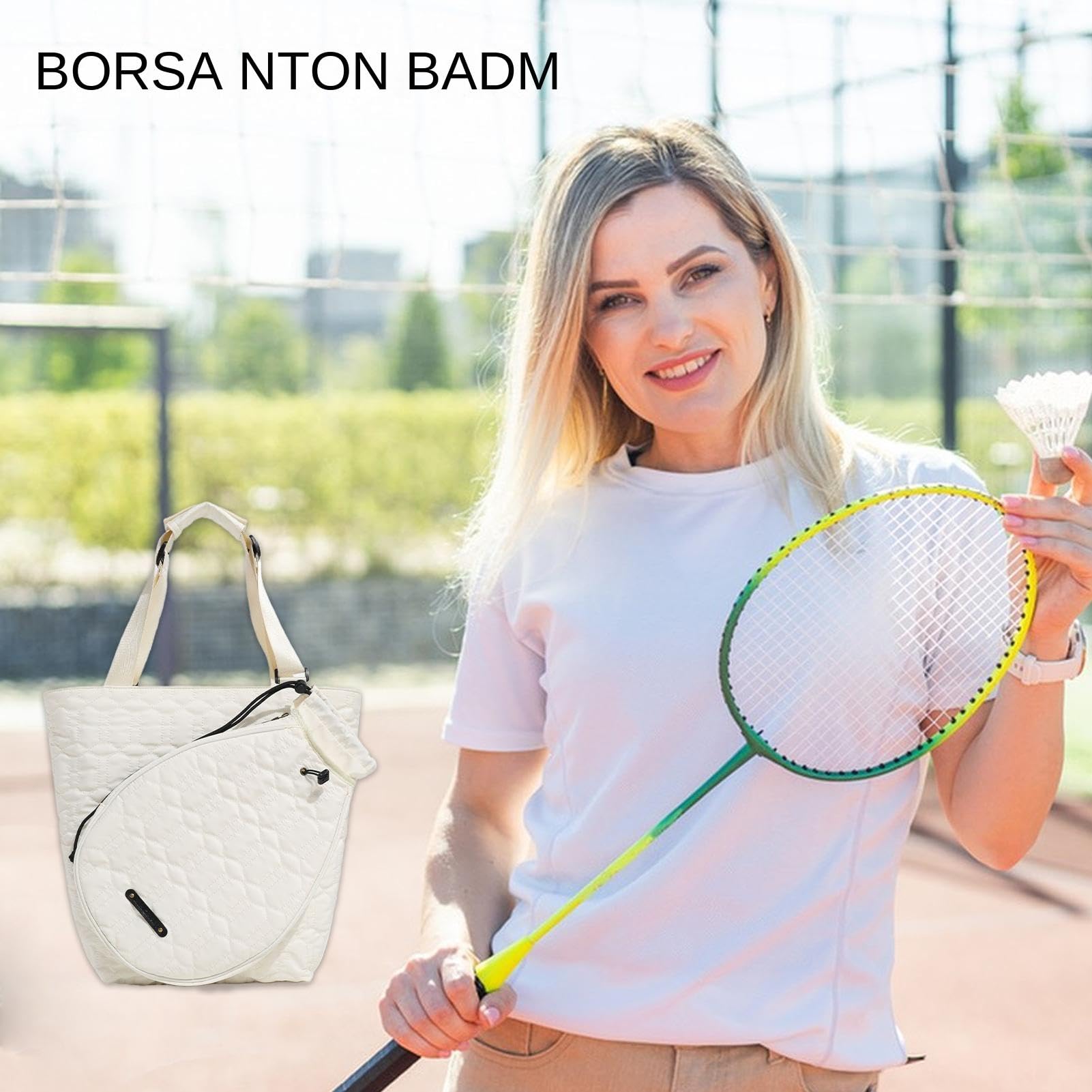 Bolso para raqueta de tenis, bolsa para raqueta de bádminton | Bolsa tote impermeable para pickleball | Bolsa de transporte, bolsa deportiva para raqueta de tenis, raquetas de pickleb