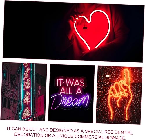 Miniatura 3 de Housoutil 2 juegos de tira de neón flexible de tubo de silicona luz de cinta LED de luz de noche de neón luces de noche de silicona suave luces LED