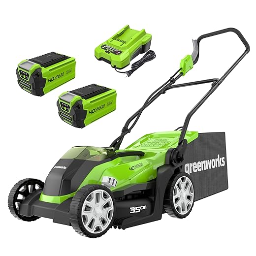 Greenworks 40V 35cm Twin-Battery Mower