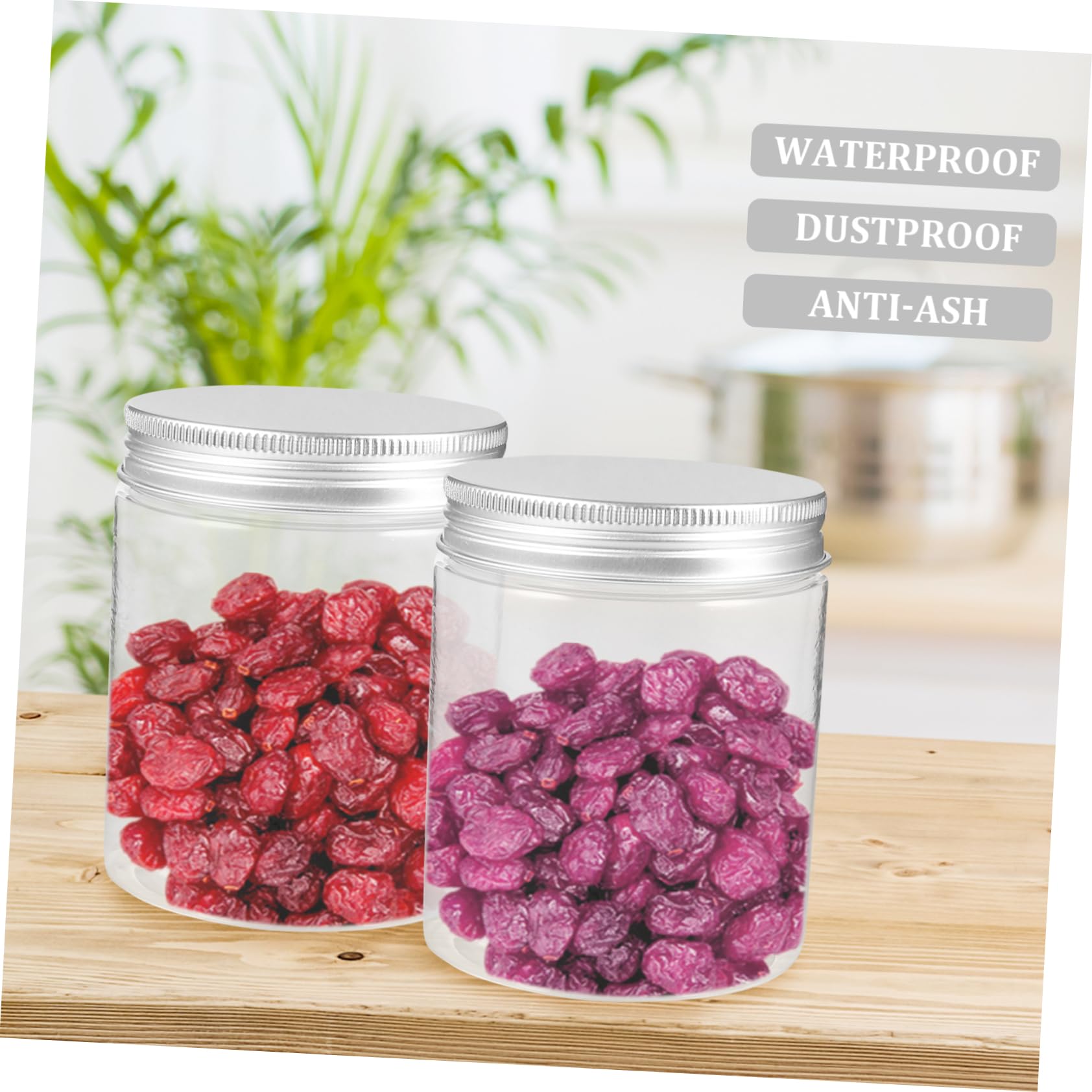 POPETPOP Barattoli di Conservazione 250ml Coperchio in Alluminio, 12 Pezzi