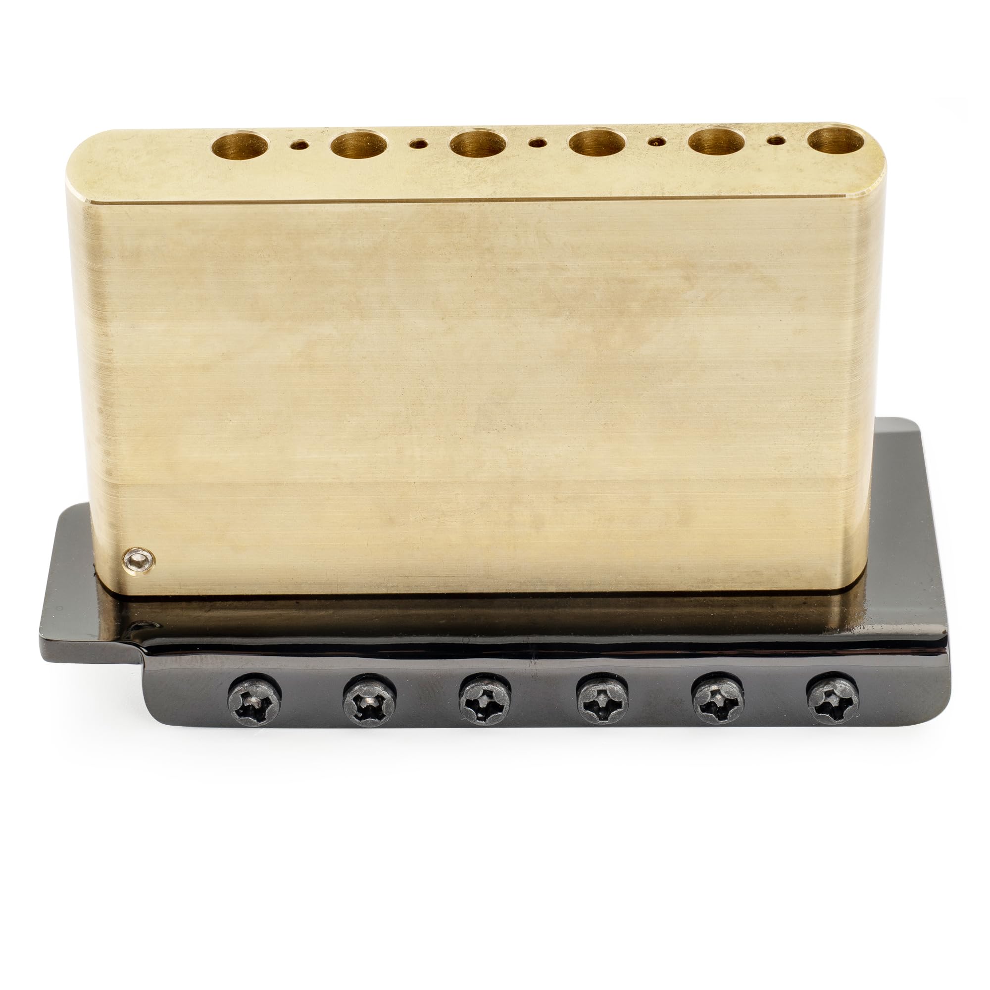 Musiclily Ultra 52,5mm American Vintage Mostek Tremolo 6 śrub z Modern Mosiężne Siodełka Mosiężny Blok 42 mm do Gitary Elektrycznej typu Strat, Czarny