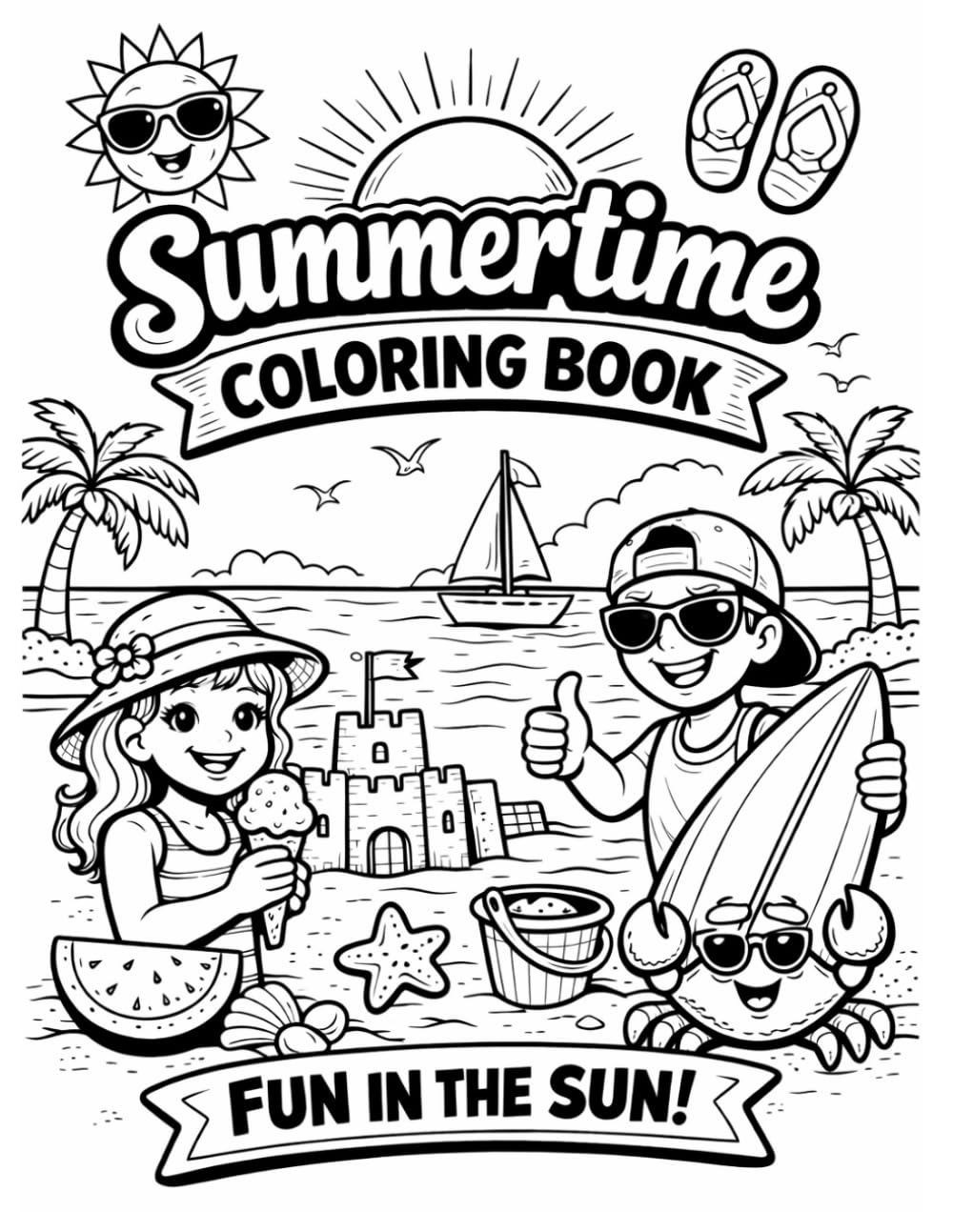 Summertime Coloring Book