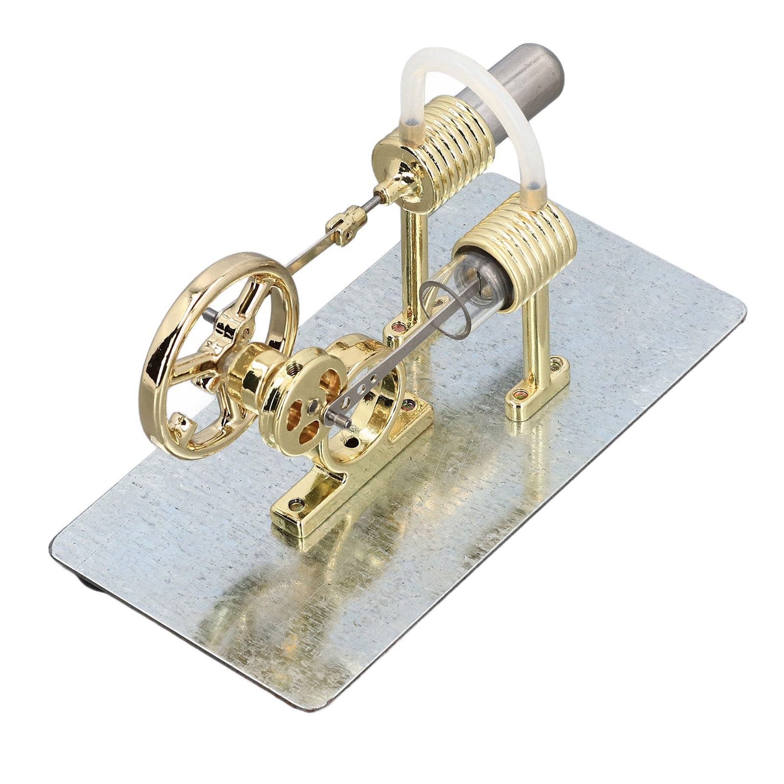 Kit motore Stirling a 16 cilindri, facile da montare, modello scientifico per scopi educativi e decorazione da scrivania, in acciaio inox