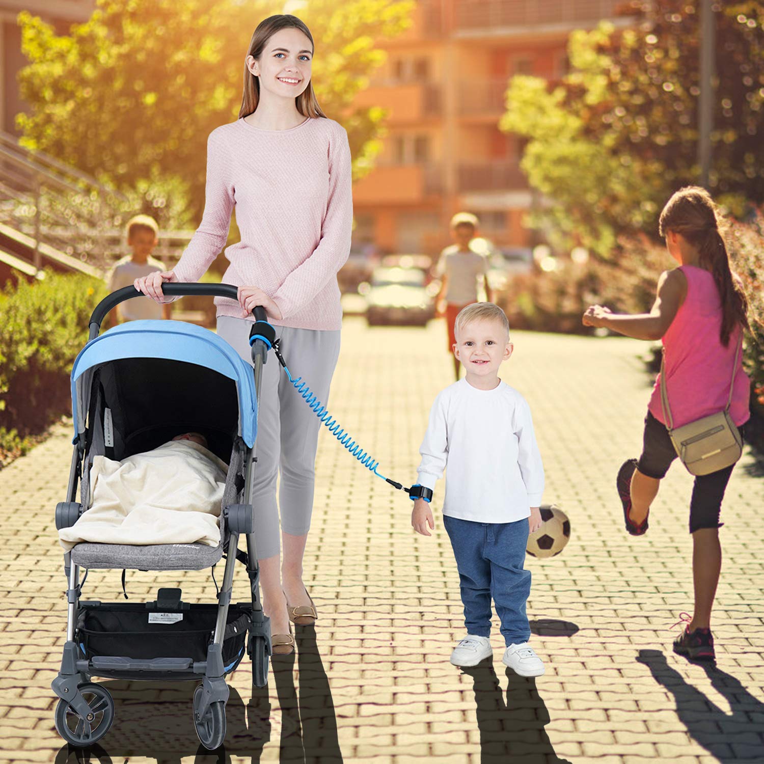 Anti-verlies riem voor baby's, anti-verlies polsriem, anti-verlies polsriem voor kinderen, elastisch draadtouw, kinderriem voor reizen, outdoor, wandelen
