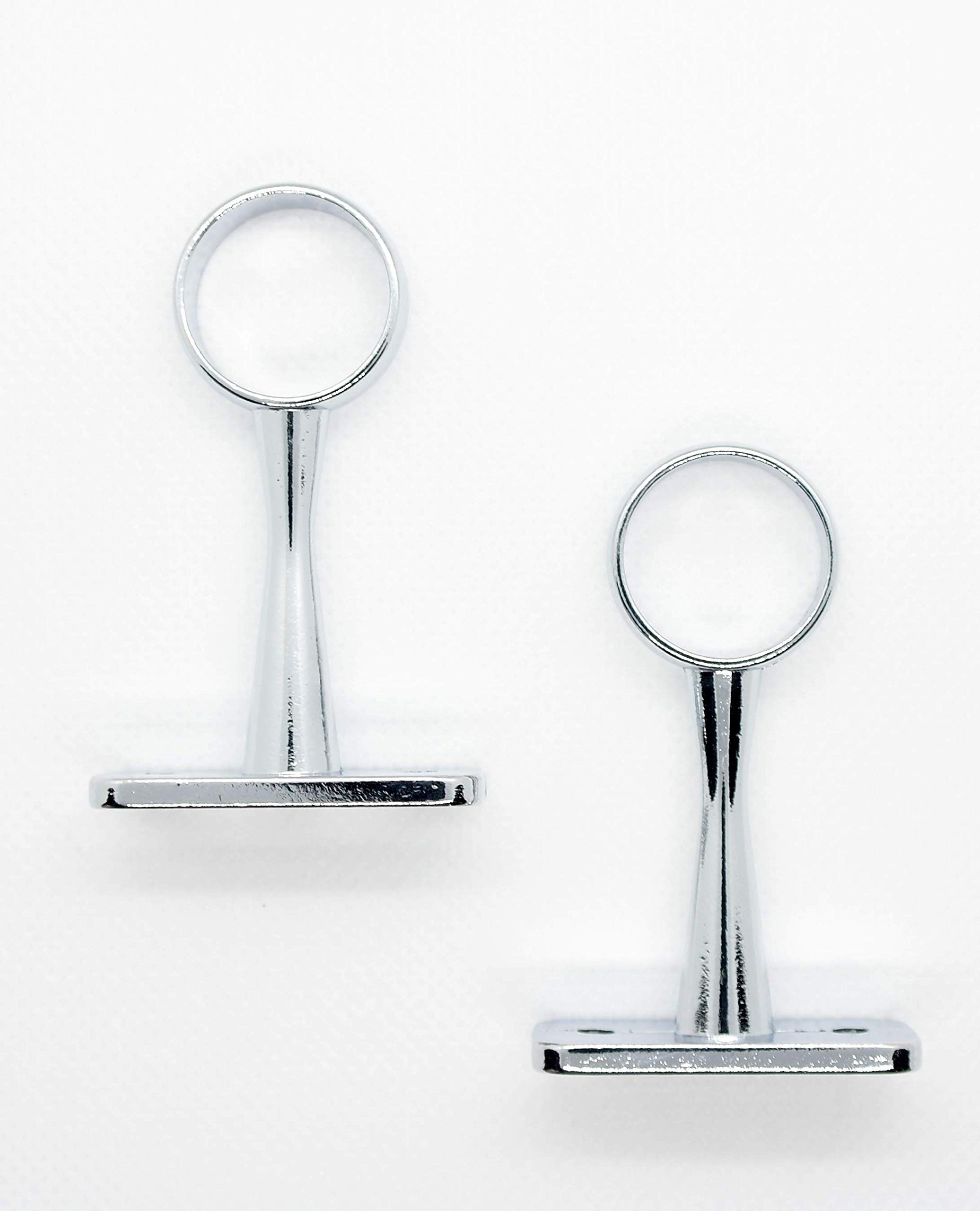 Fixitflo Chrome (Pack Of 4) Wardrobe Rail Support Centre Brackets 19 Mm Chrome Fittings Included Pack Of 4(19Mm Centre Brackets Chrome)