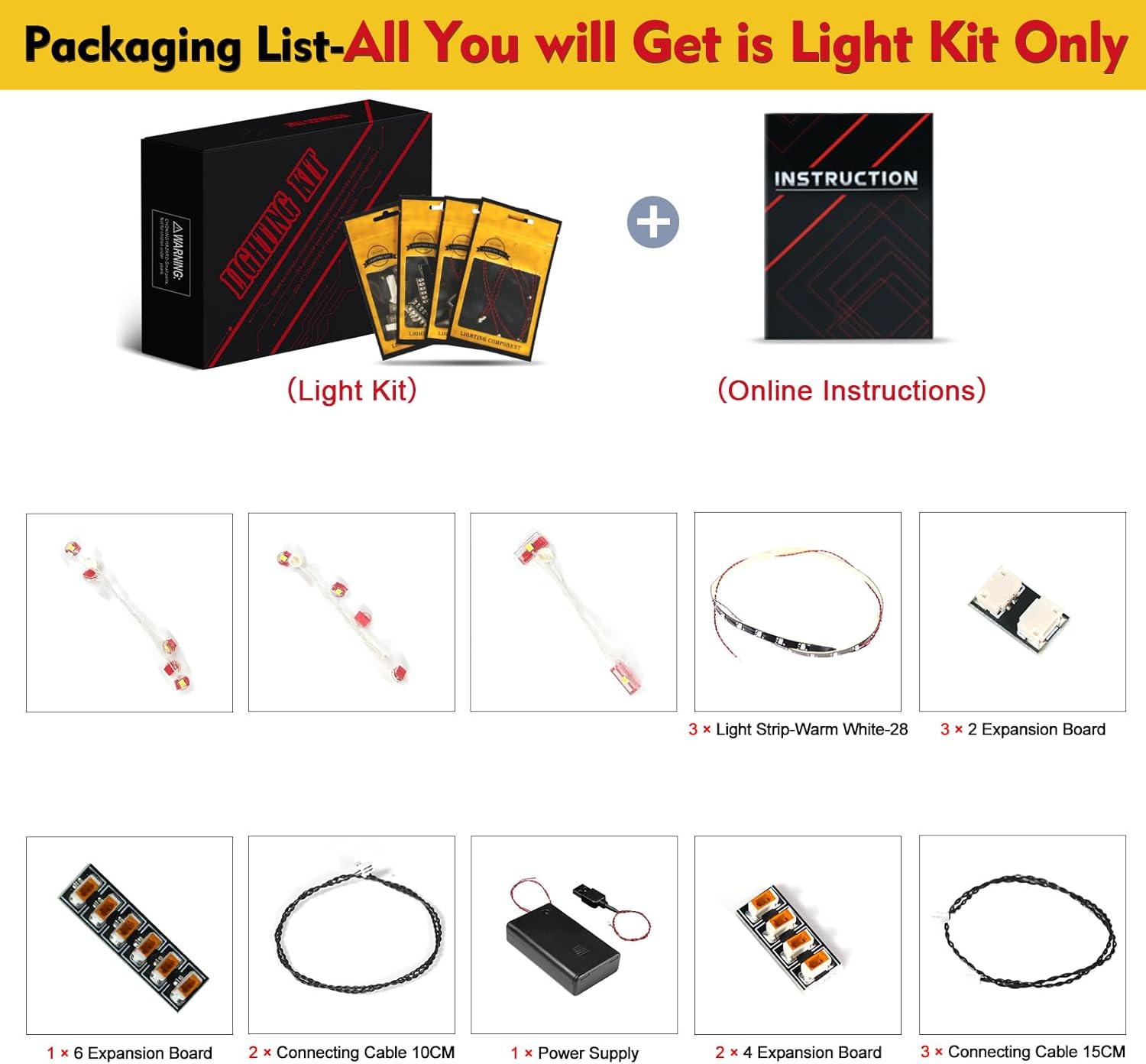 BrickBling LED Light Compatible with Lego Architecture 21060 Himeji Castle Building Set, Creative Lights Compatible with Lego Himeji Castle, Great Gift (Without Model)