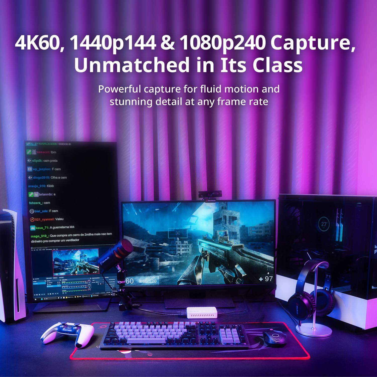 AVerMedia 4K HDMI Capture Card per Streaming, PS5, Xbox, Nintendo Switch, PC, USB 3.2 Game Capture Dispositivo per Twitch, OBS, YouTube, Discord, Registrazioni a bassa latenza, GC553Pro Live Gamer