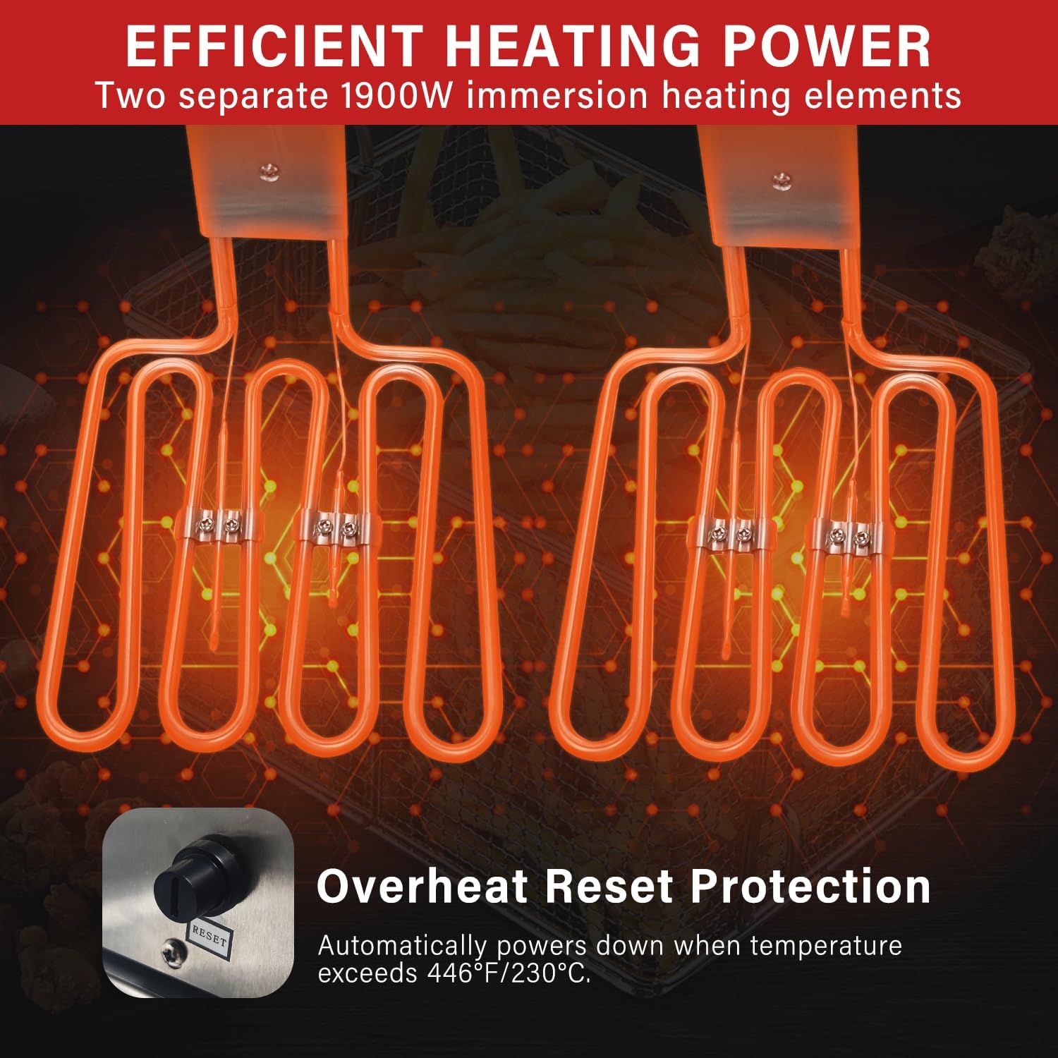 Commercial Deep Fryer, 2 x 15.3Qt Dual Tank Electric Countertop Deep Fryers with Drain, 3800W Large Capacity Stainless Steel Oil Fryer with Baskets and Time&Temp Control for Restaurant Use