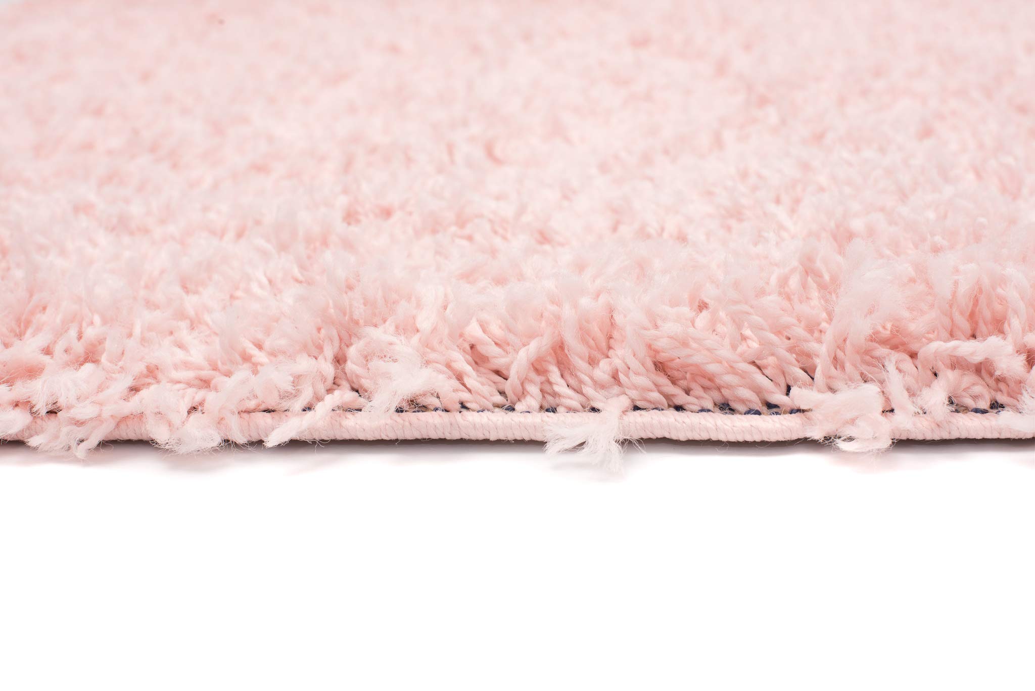 TAPISO Essence Carré Tapis Shaggy Poils Longs Moderne Rose Uni Tapis Salon Chambre Adulte Enfant Descente de Lit Moelleux Super Soft Epais Oeko-TEX 200 x 200 cm