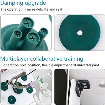 Laparoscopic Single Hole Training Box, Laparoscopic Simulation Instruments, Laparoscopic Trainer with HD Camera And Training Module for Training Teaching,Green