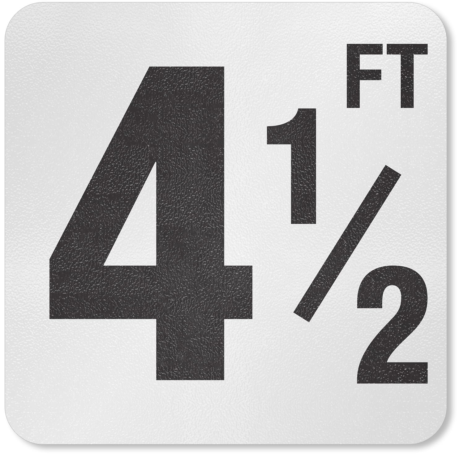 SmartSign “4 and 1/2 Ft” Adhesive Pool Depth Marker/Sign, 4