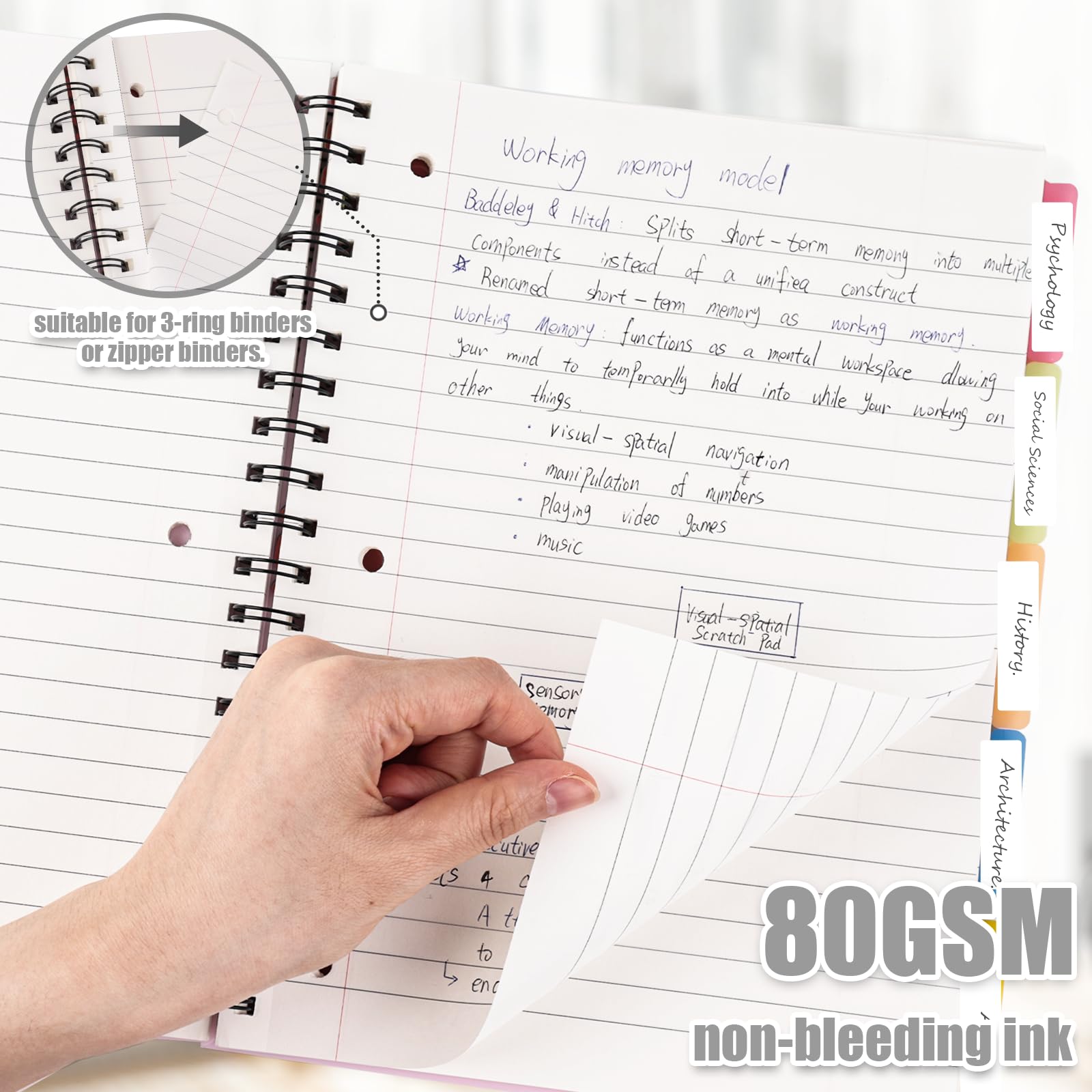 Koogel Spiral Notebook with Tabs - Image 3