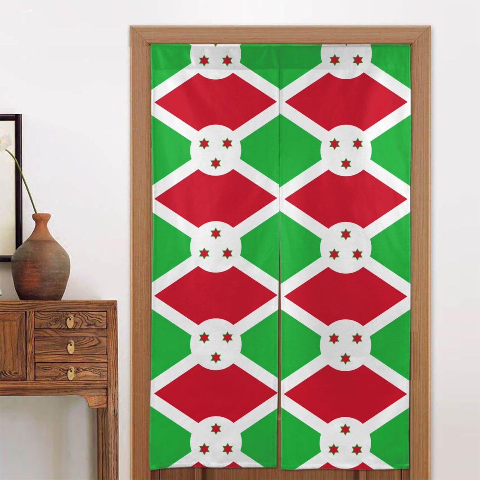 CNTDBU Flag of Burundi Door Curtain 34x56 Inch-Room Divider Panel for Privacy, Entryway Screen for Kitchen Bedroom