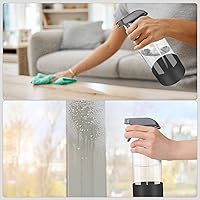 Vista 7 de Paquete de 2 botellas de vidrio con funda de silicona, recipientes vacíos recargables de 16 onzas con boquillas de pulverización ajustables