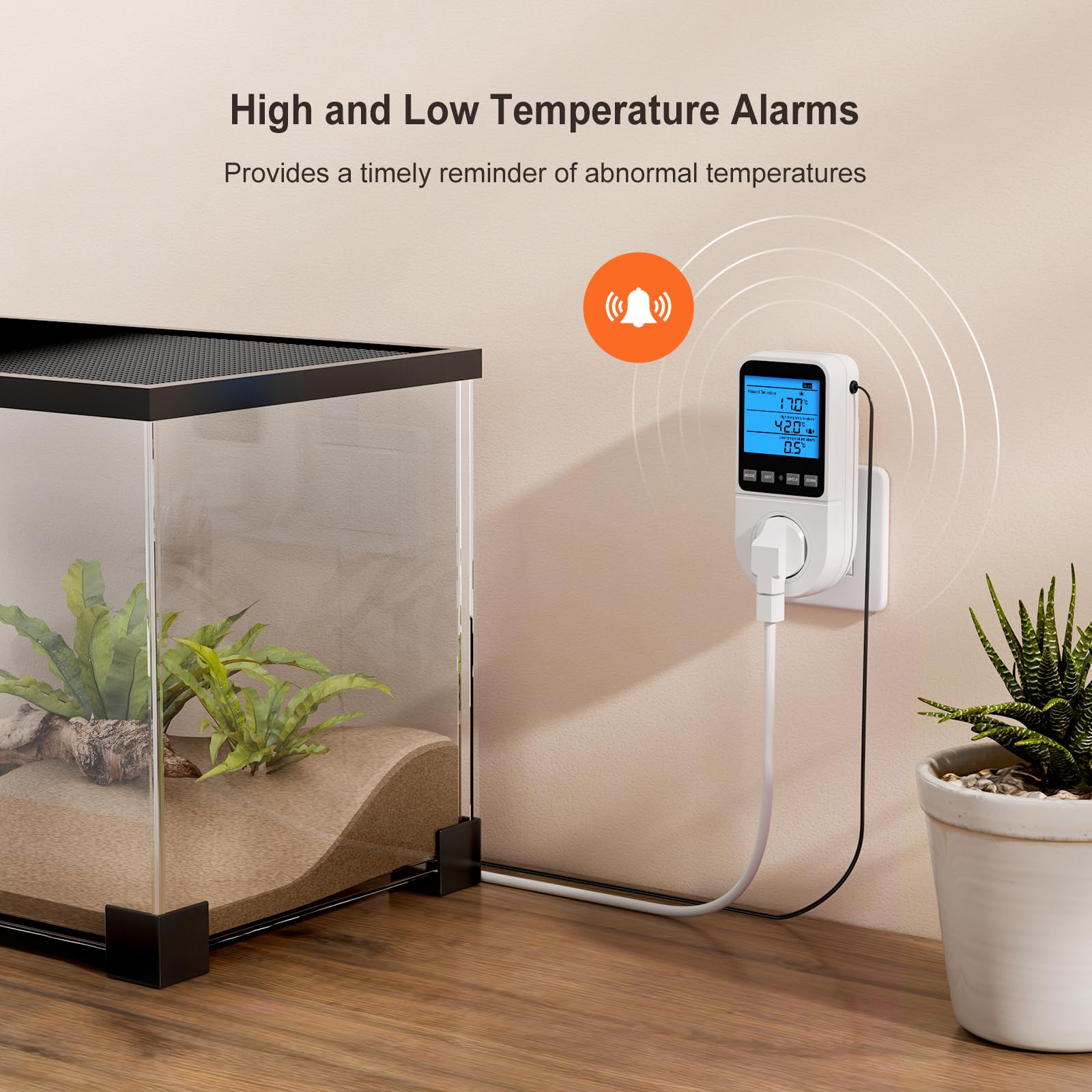 INKBIRDPLUS Temperaturregler mit Timer und Sonde für Gewächshaus Mit DE