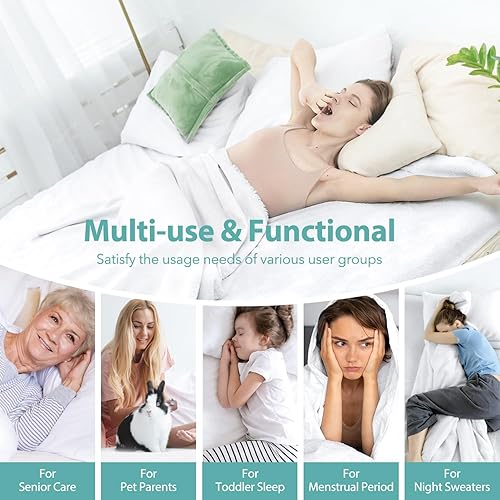 Miniatura 7 de Ruili Protector de colchón impermeable, suave, transpirable, sin ruido, lavable a máquina, elástico para bolsillos de 8 a 21 pulgadas de profundidad