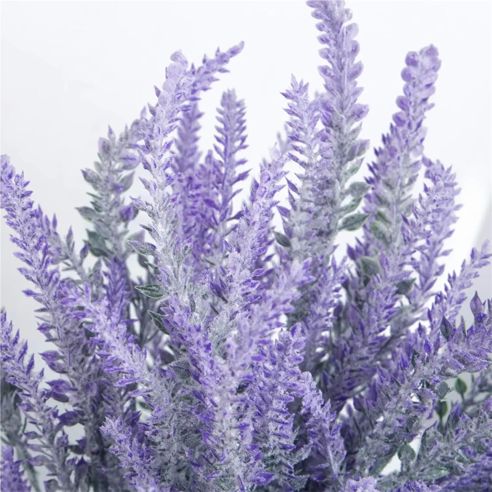 Dcrxz Artificial Flowers 10pcs Artificial Lavender Flowers Realistic Purple Faux Lavender Bouquet Plastic Fake Plant for Home Wedding Garden Office Table Decor