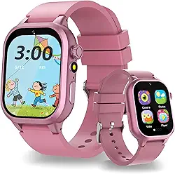Relógio inteligente infantil, 32 jogos, 3 pedômetro esportivo, livros de áudio e cartões de estudo, modo escolar, despertador, câmera divertida, rastreamento de 13 hábitos, lanterna, presente de
