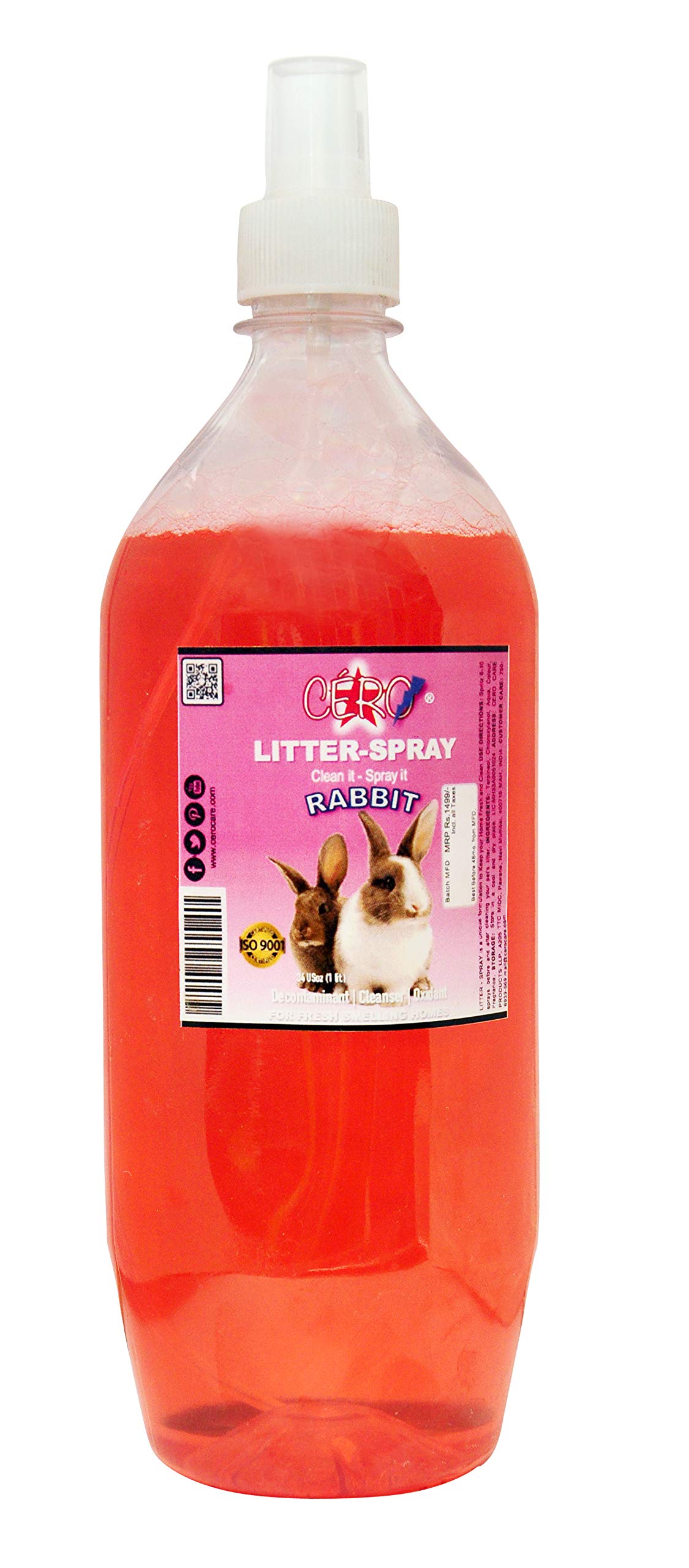 See full amazon price history chart for CERO ® Decontaminant RABBIT Litter Spray (1lit.) CERO ® Decontaminant RABBIT Litter Spray (1lit.) (B08LNGV2PK) Amazon Price History, Amazon Price Tracker