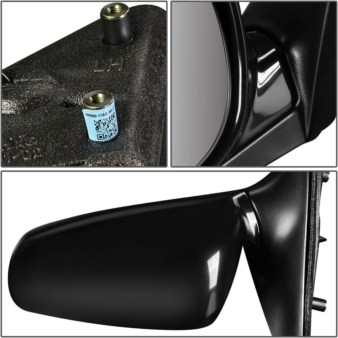 DNA MOTORING OEM-MR-FO1320204 FO1320204 OE Style Powered+Heated Driver/Left Side View Door Mirror Compatible with 98-02 Lincoln Town Car