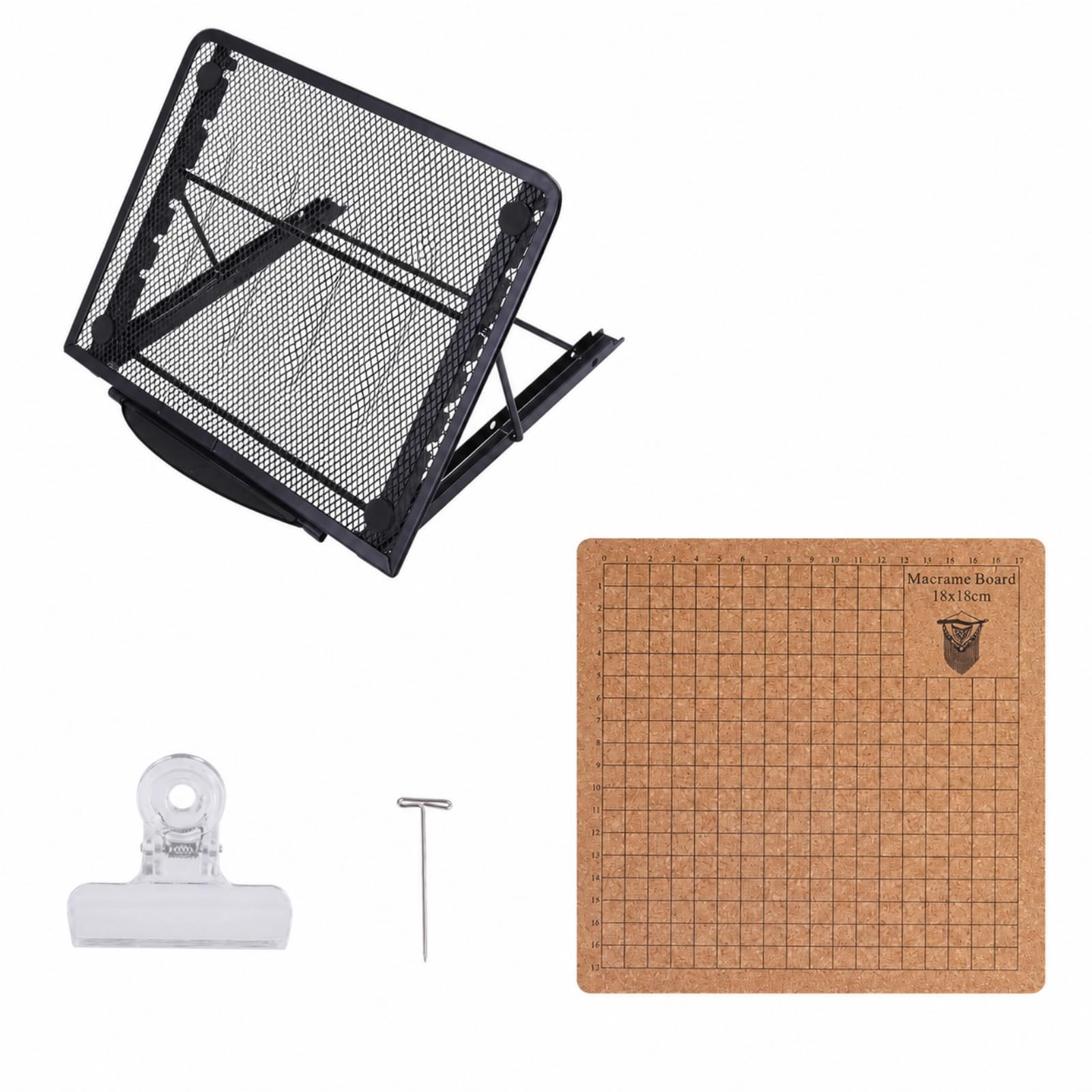 rockible Tabla Fabricación Pulseras | Versátil, Kit Tablero Macramé, Práctico, Tablero Macramé con perficie Corcho, Principiantes, Estilo A