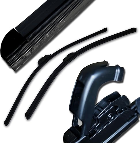 Miniatura 2 de TuningPros WBJ-28-28 - Limpiaparabrisas sin soporte, gancho J, 28 pulgadas (27.559 in) lado del conductor y 28 pulgadas (27.559 in) lado del