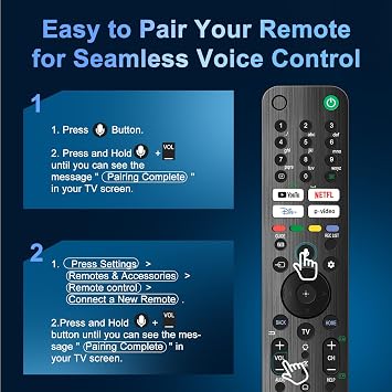 Replacement for Sony TV Remote, for All 2019-2026 Sony Remote Control for Bravia Smart TV with Voice Control. Compatible with Sony Bravia XR/XBR/KD Series 4K/8K LED OLED Google/Android Smart TVs