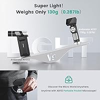 Vista 3 de Andonstar AD112 Portable Pocket Microscope Kit for Kids and Adults with 2" LCD Screen, Mini Handheld Digital Microscope with 8 Adjustable LED