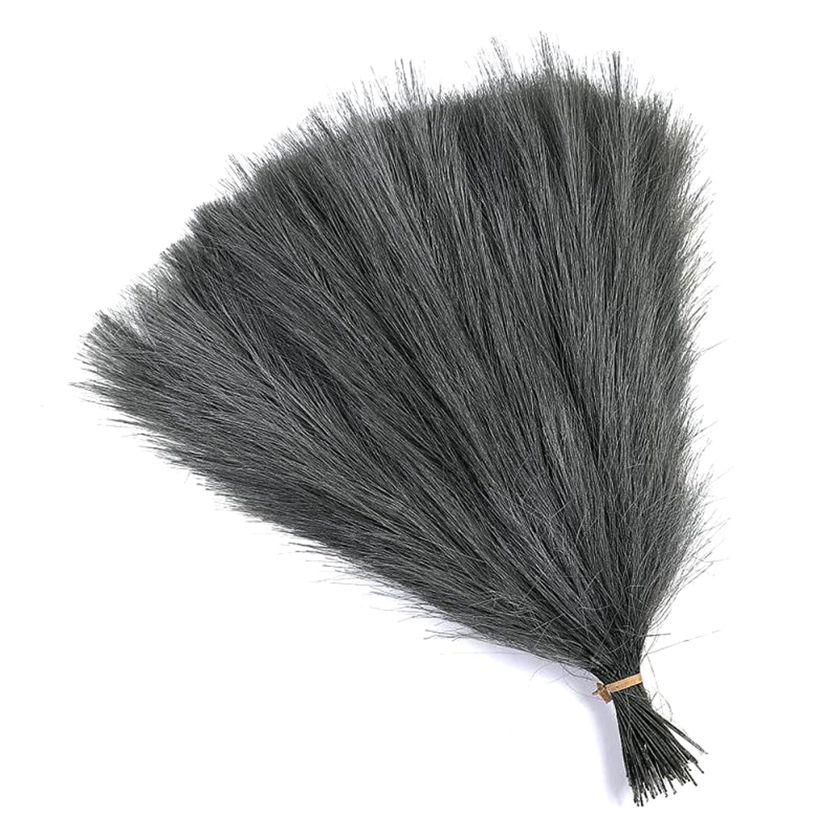 20 Pack Artificial Pampas Grass for Wedding, Fake Pompas Pompous Fluffy Feather for Vase Filler Floral Bouquet Arrangement Boho Home Decor((Dark Gray)