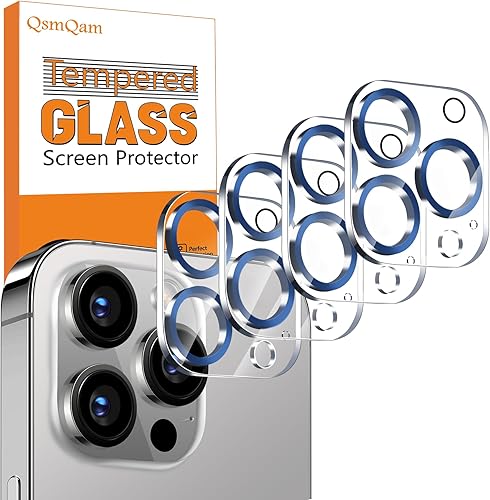 Paquete de 4 protectores de lente de cámara para iPhone 15 Pro Max de 6.7 pulgadasiPhone 15 Pro de 6.1 pulgadas, cubierta de cámara de vidrio
