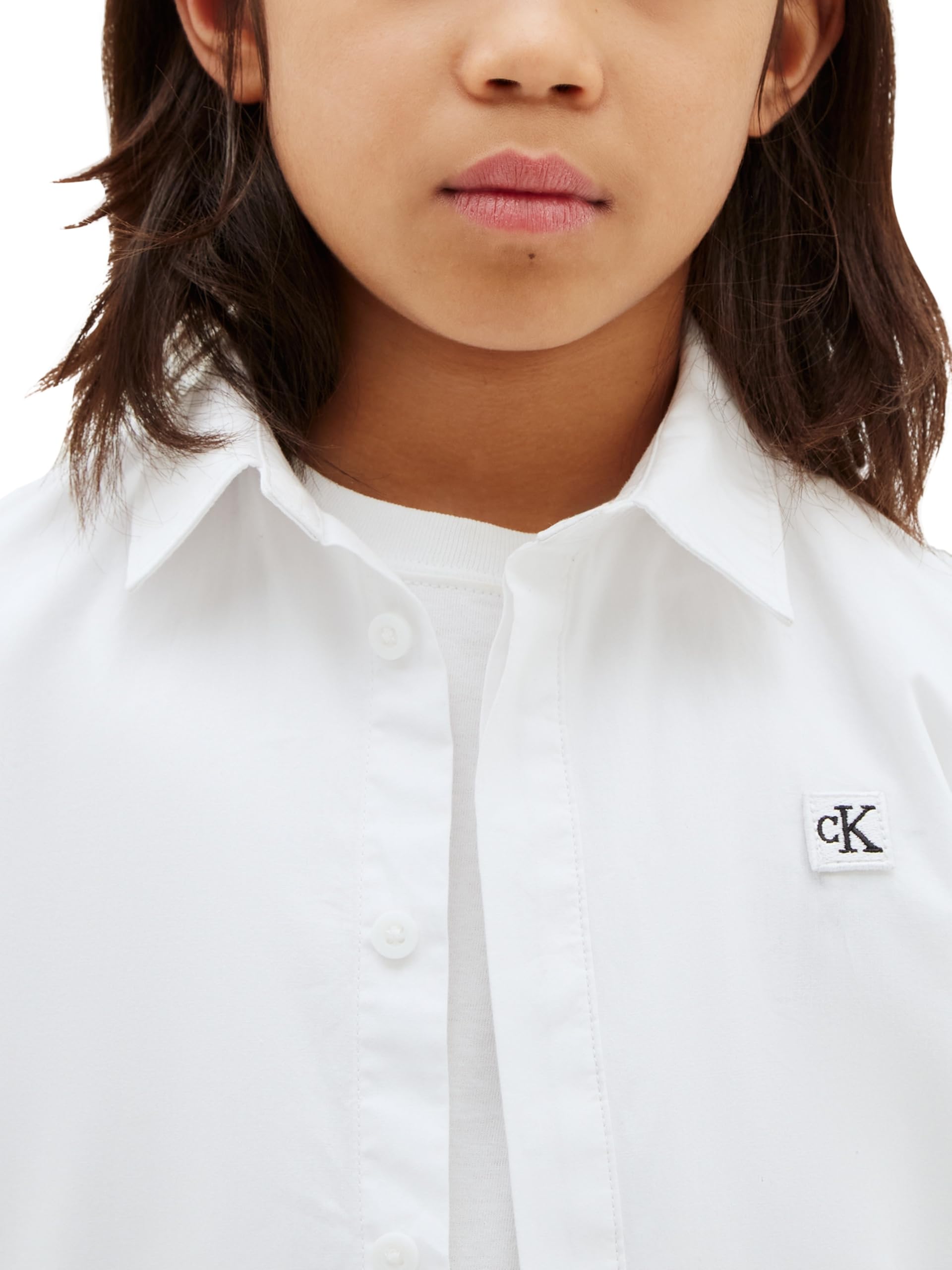 Calvin Klein Klasyczna popelinowa koszula chłopięca Lvcktjb19b inne koszule, Biały (jasna biel), 12 lat