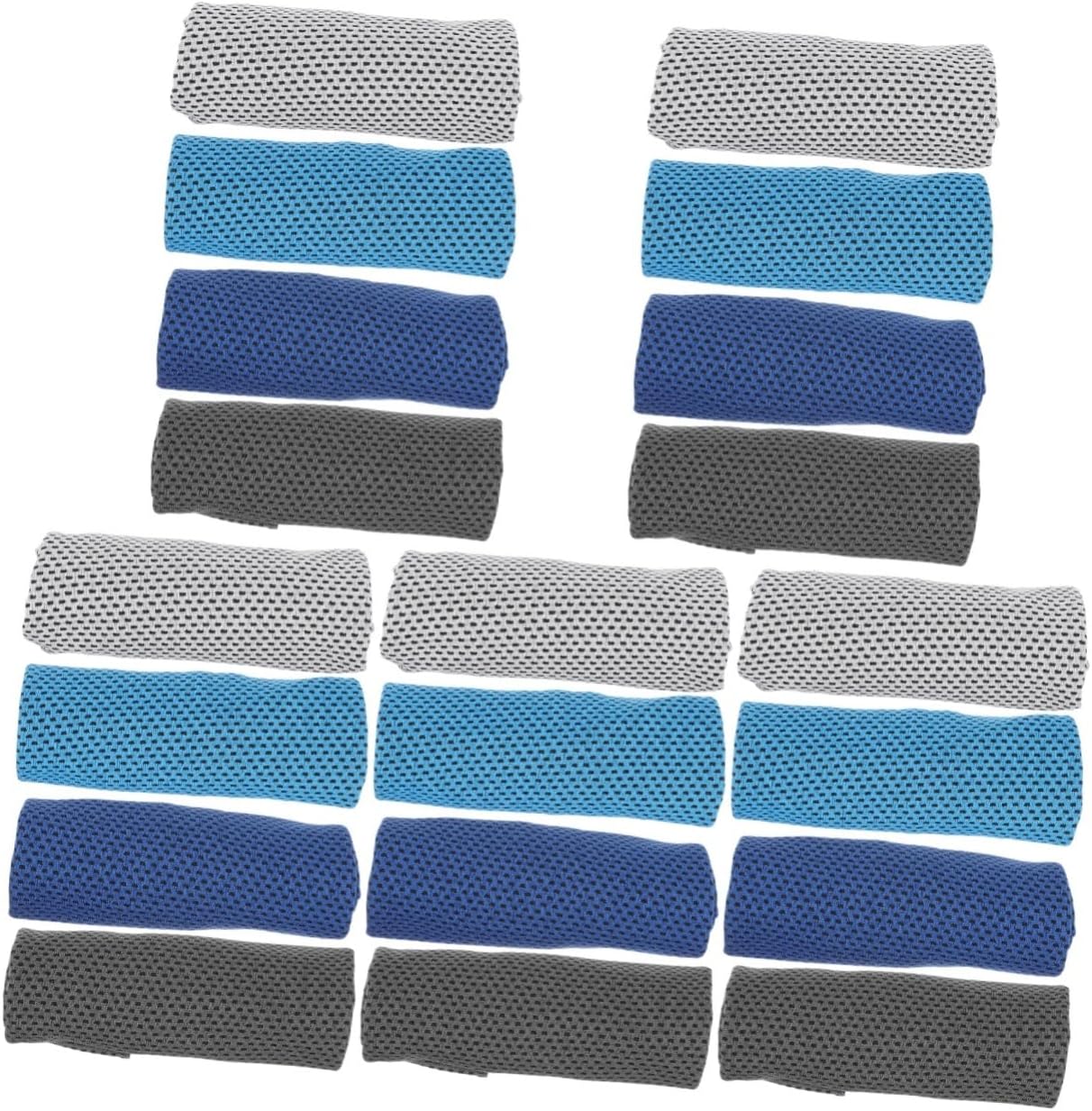 balacoo 20pcs Cooling Towel Fast Dry Microfiber Sports Towel for Gym Workout Hiking Camping