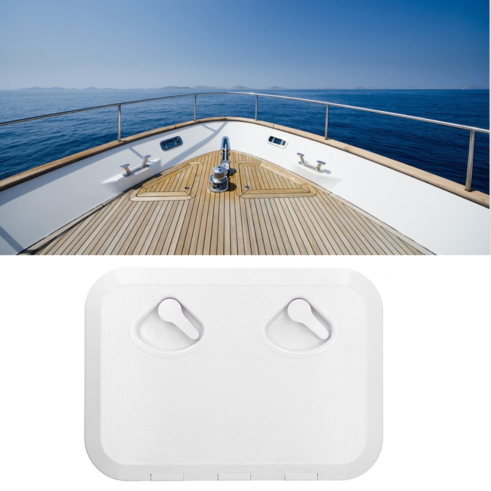 Deck Inspektionsluke, Deck Inspektionsdeckel wetterfest mit Schloss für Marine für Boote(Weiß)