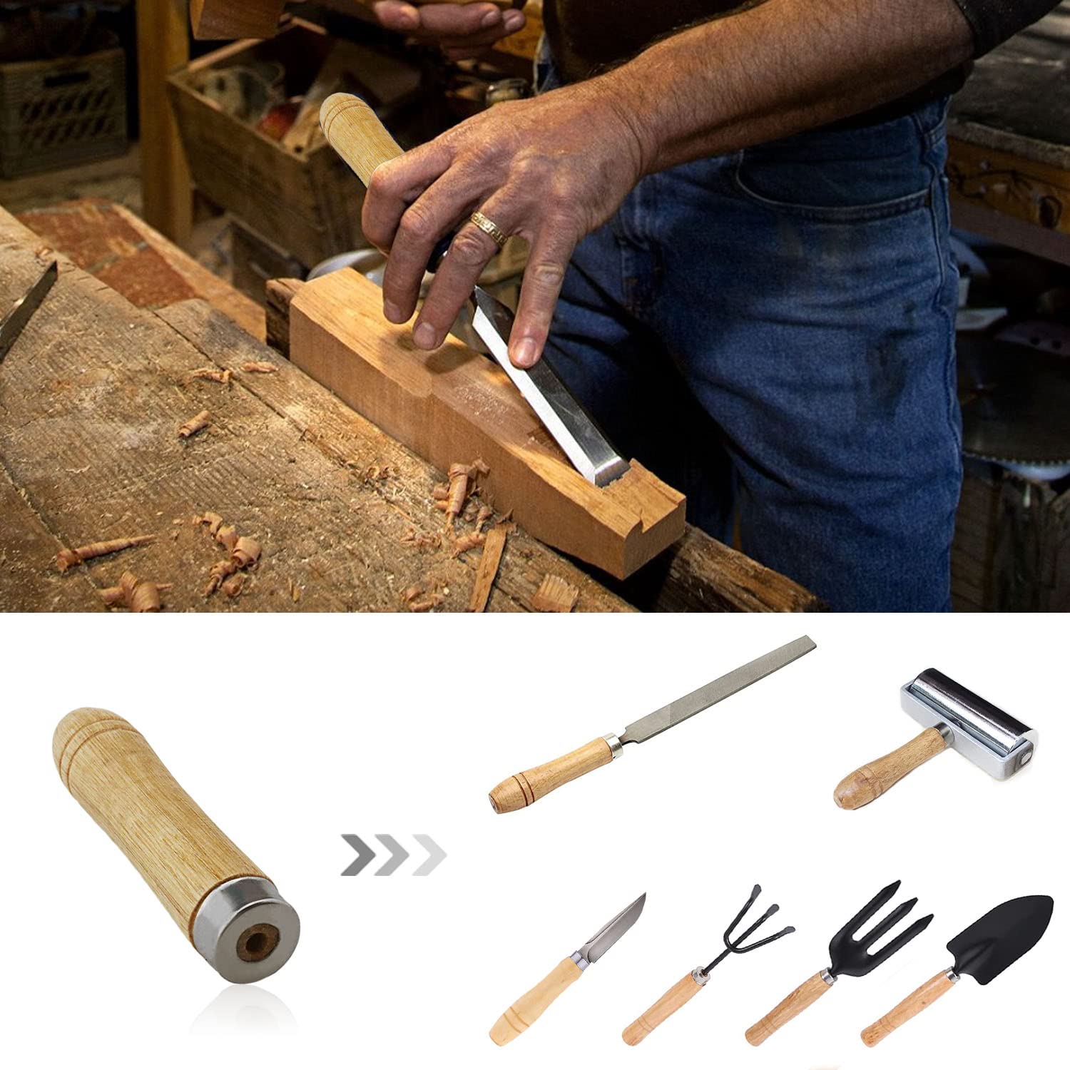 Manche De Lime En Bois Avec Mandrin à Pince En Laiton Pour Petites Limes Accessoires De Bricolage~p142612199