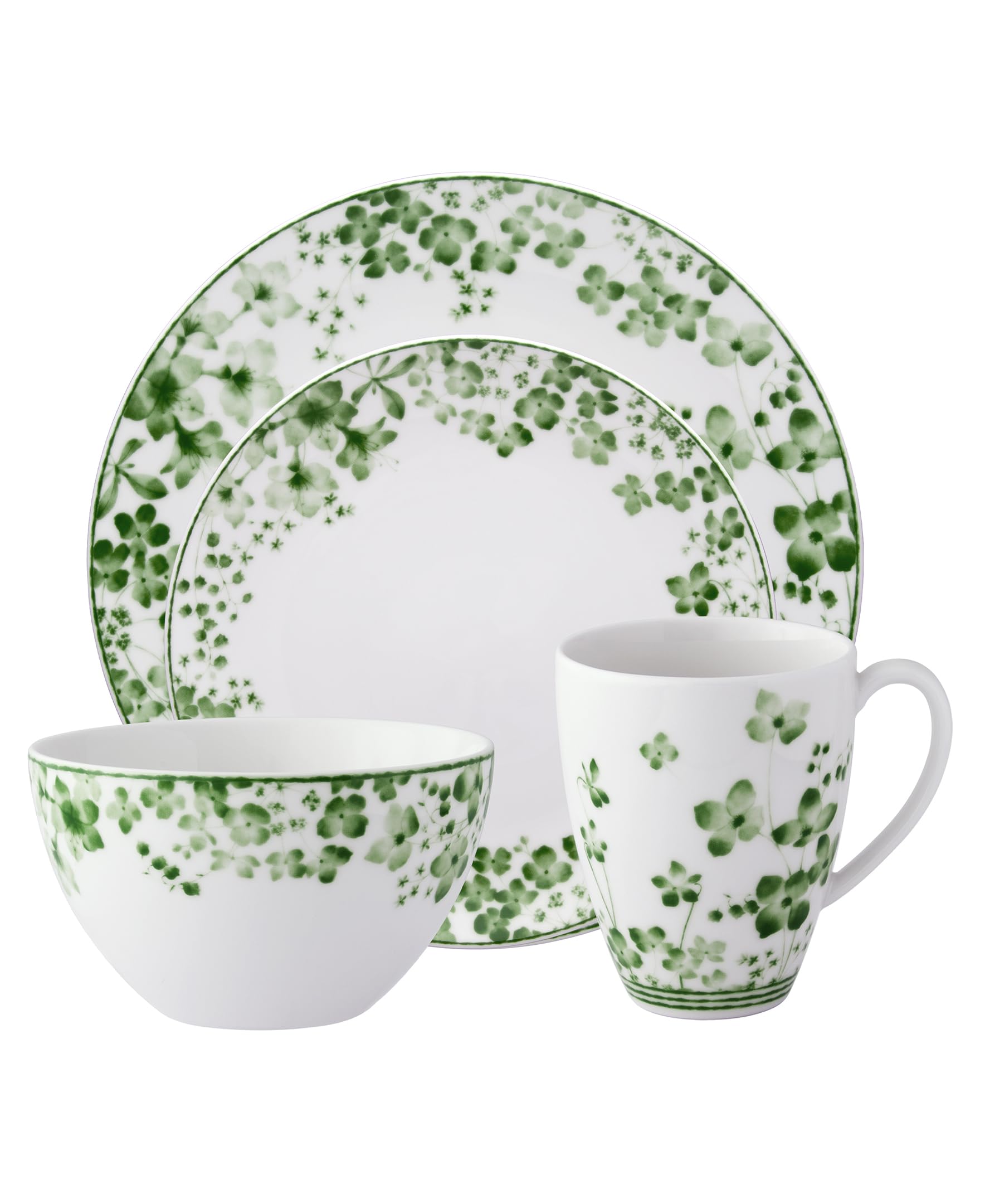 Vaisselle en porcelaine Noritake Bloomington Road : service de table vert 1781-04G de luxe