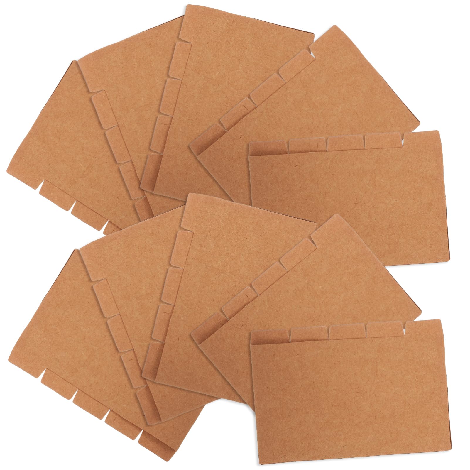 HOMSFOU 80 Sätze Oxford Index Cards Praktische Trennblätter für Ordner pro Set aus Braunem Kraftpapier für Büro und Studium