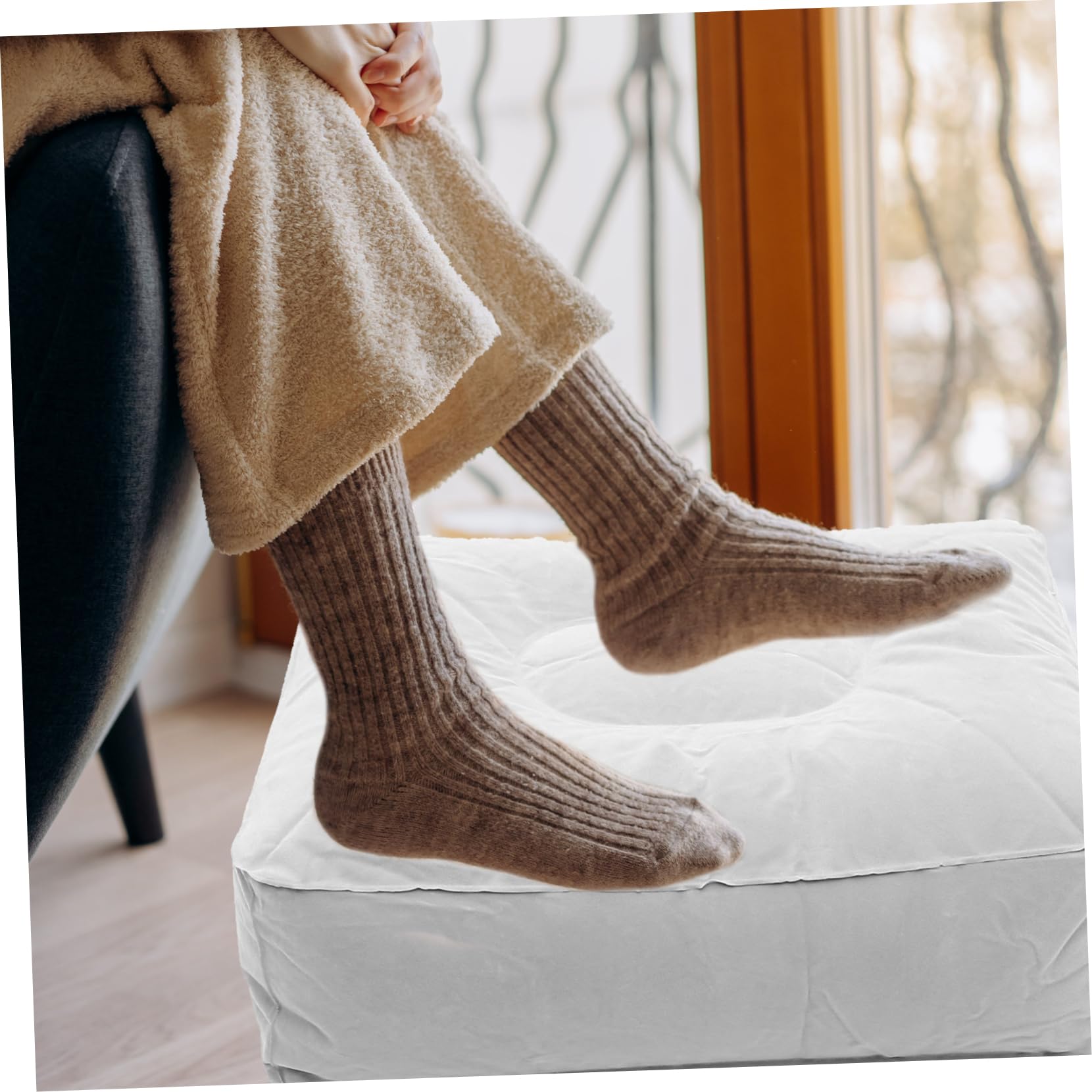 Repose Gonflable Ajustable pour Voyage Coussin de Polyvalent à pour Trains et Voitures Doux avec Gonfleur Aléatoire Couleur Aléatoire Couleur Aléatoire