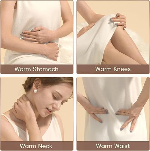 Miniatura 3 de samply Botella de agua caliente con tapa suave, bolsa de agua caliente de 2 L para calambres menstruales, alivio del dolor de cuello y hombros,