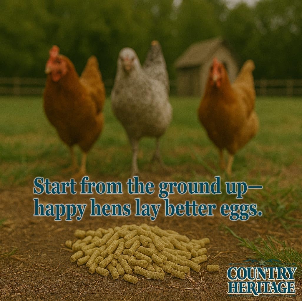 Country Heritage Hen Egg Layer Pellet 50lbs - 16% Protein Chicken Feed for Increased Egg Production & Strong Eggshells, High Protein