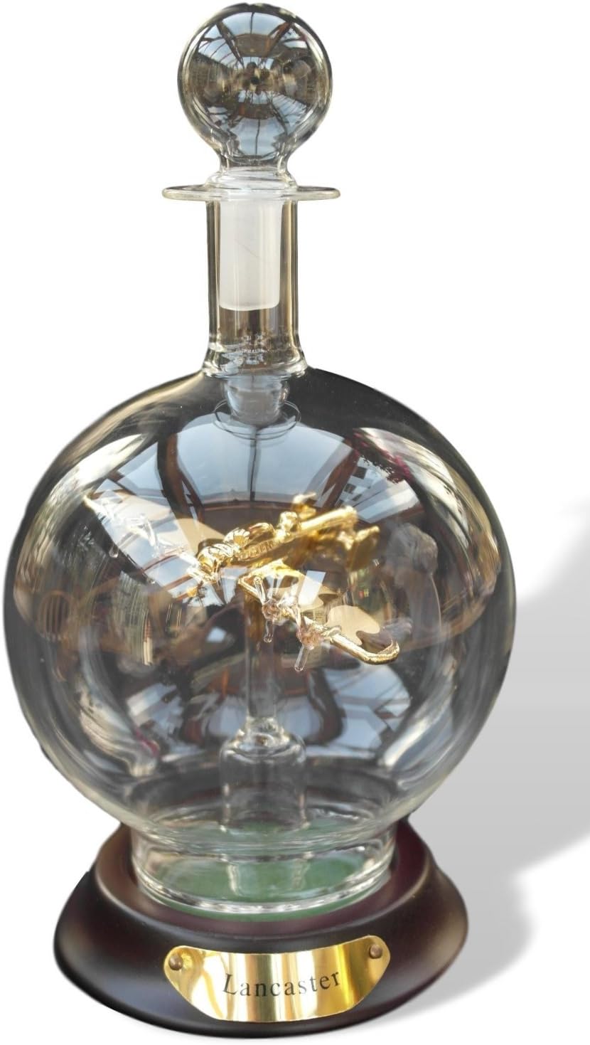 Lancaster Bomber Aeroplane in a Glass Decanter, Transparent