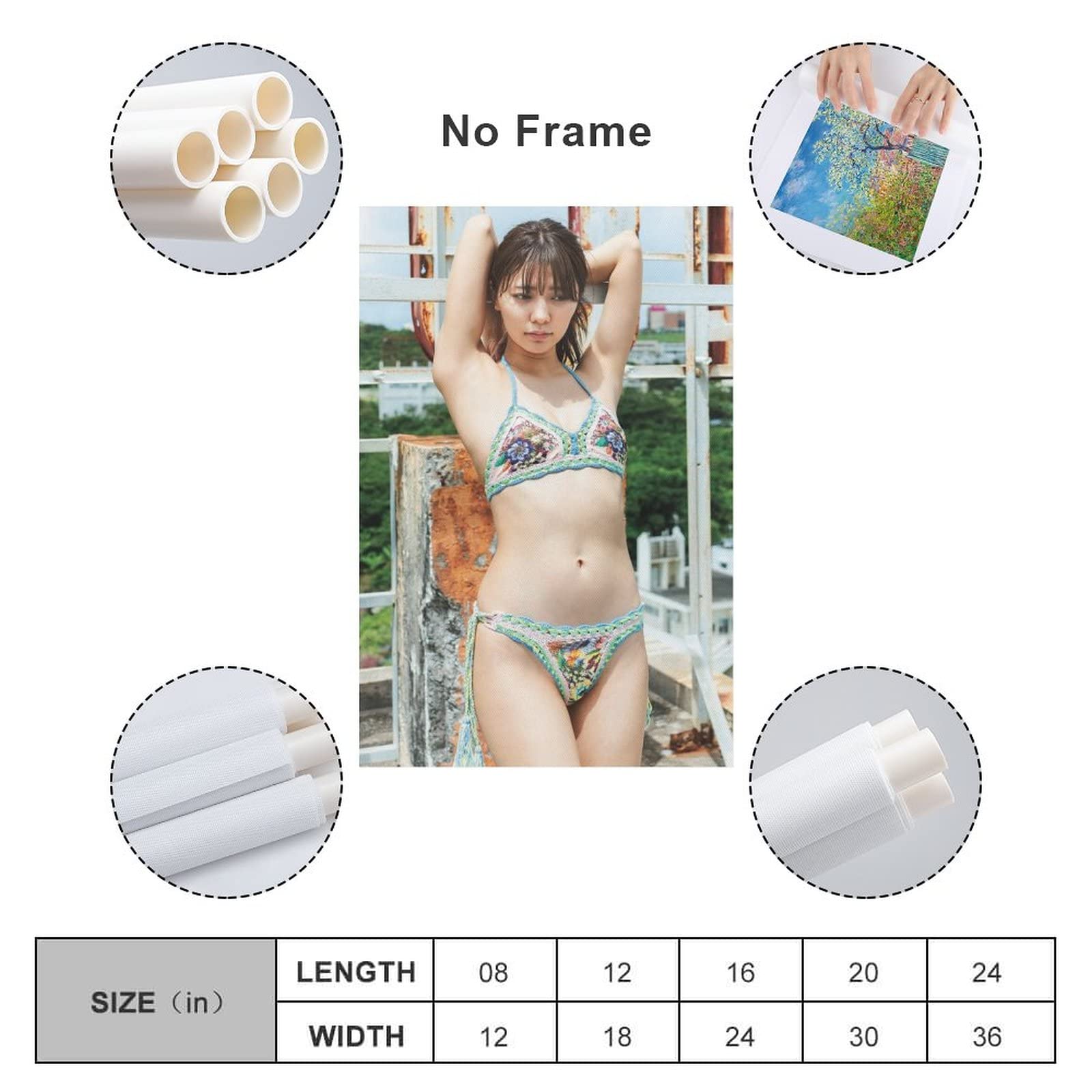 Amazon.co.jp: 川津明日香セクシービキニ写真ポスター 1 キャンバス