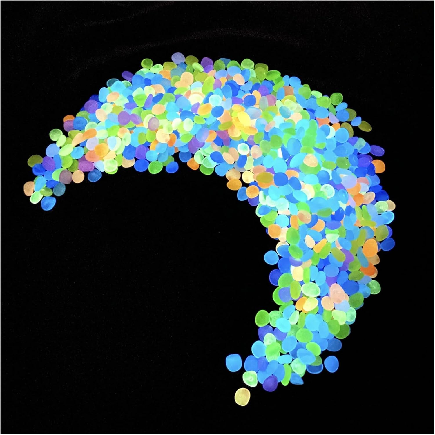 200 Pcs Glow in The Dark Pebbles for Aquarium, Fish Tank, Garden Path, Walkway, Potted Plants & Landscape Decorative Luminous Stones