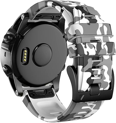 Miniatura 1 de ANCOOL Compatible con Garmin Fenix 6 Bandas, 0.866 pulgadas de repuesto para Fenix 5Fenix 6 ProFenix 5 PlusQuatix 6Approach S62, camuflaje blanco