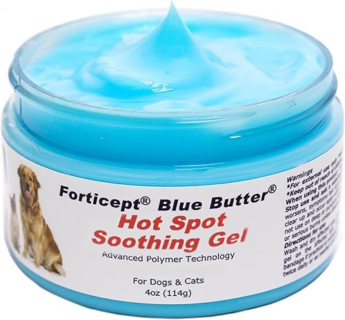 Forticept Blue Butter - Tratamiento de puntos calientes para perros y gatos | Cuidado de heridas de perro | Infecciones por levaduras en la piel,
