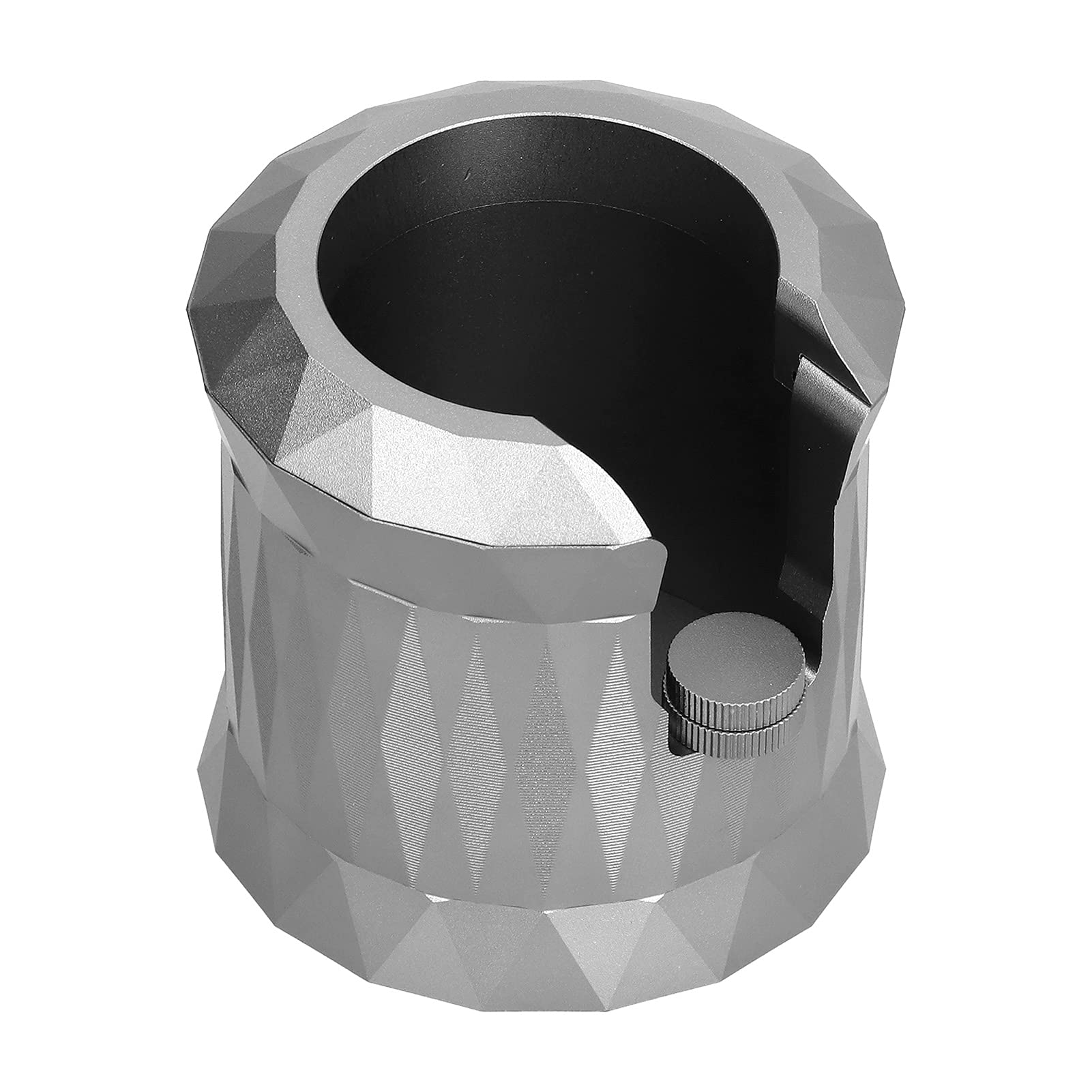 Kaffee-Manipulationshalter-Ständer |Siebträgerständer aus Aluminiumlegierung für einfaches Pressen |Stabiles und robustes Kaffeezubehör für Zuhause/Bar/Geschäft |25oz Gewicht (Matte Grey)