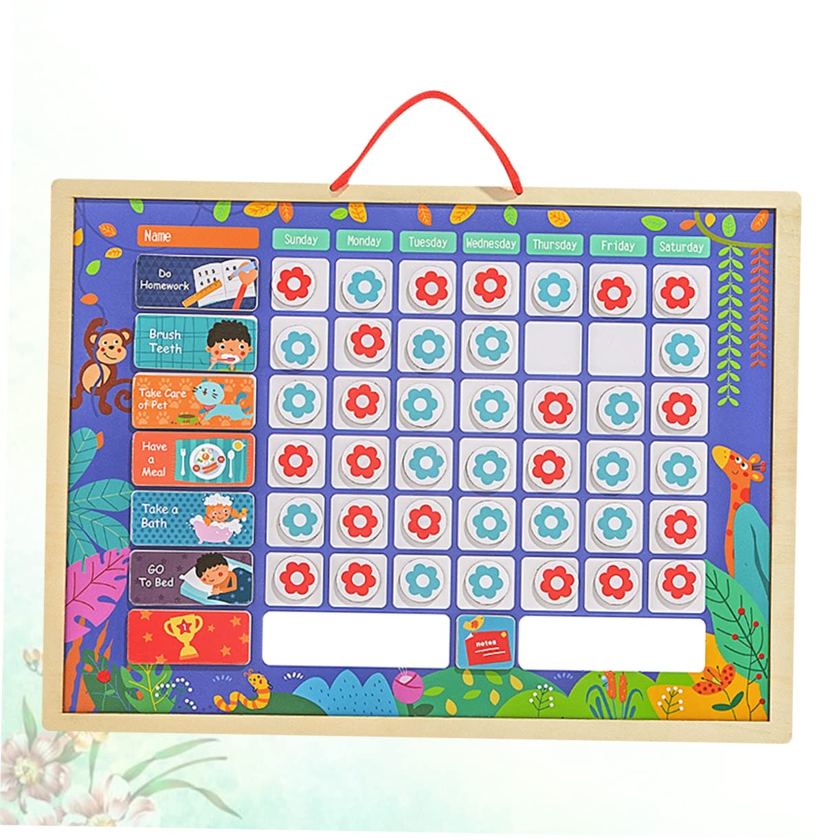 VILLFUL Tabla de Recompensas de Comportamiento Estándar para Niños | Registro de Crecimiento, Ayuda a Enseñar Conceptos Hábitos de Conducta